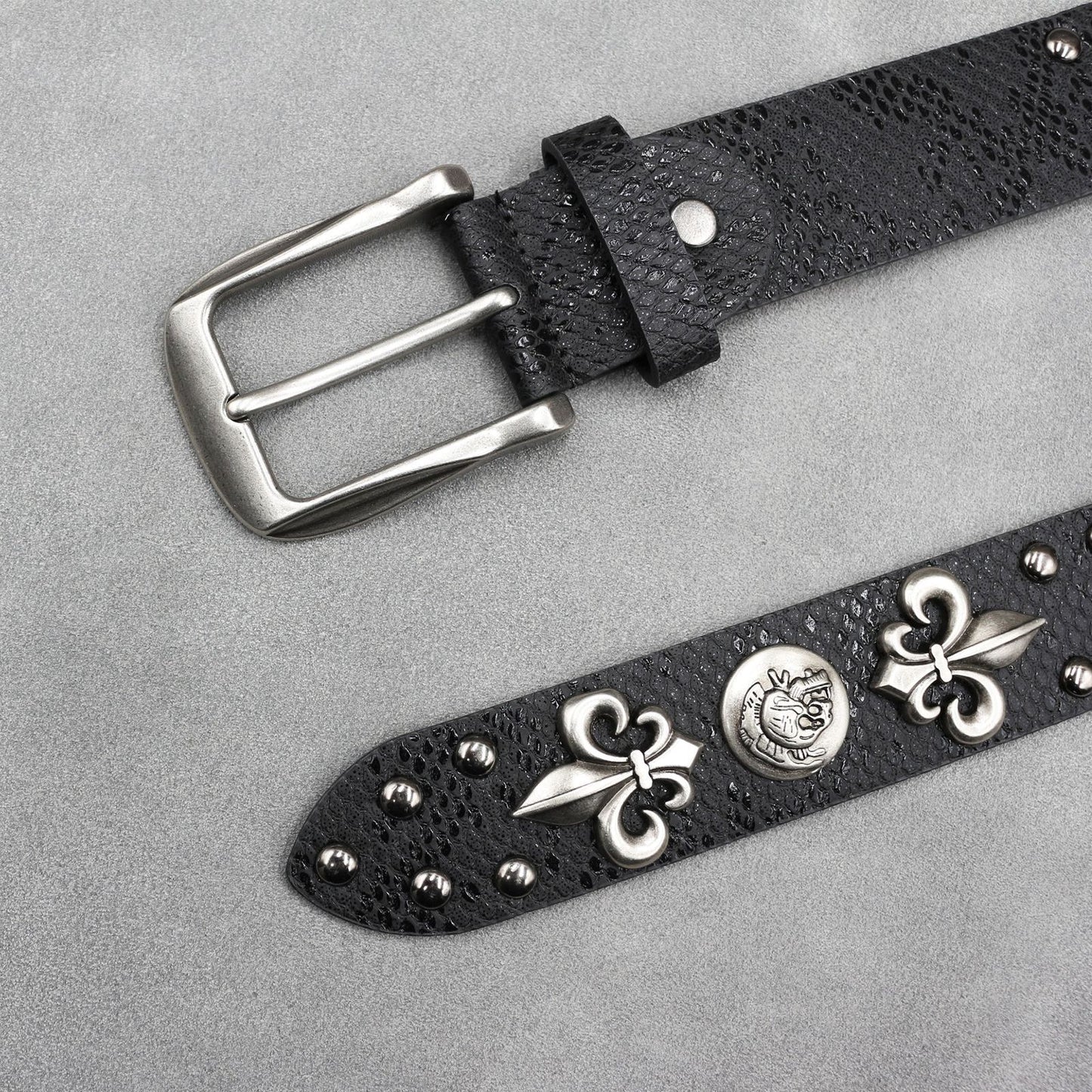 Snakeskin Studded Belt