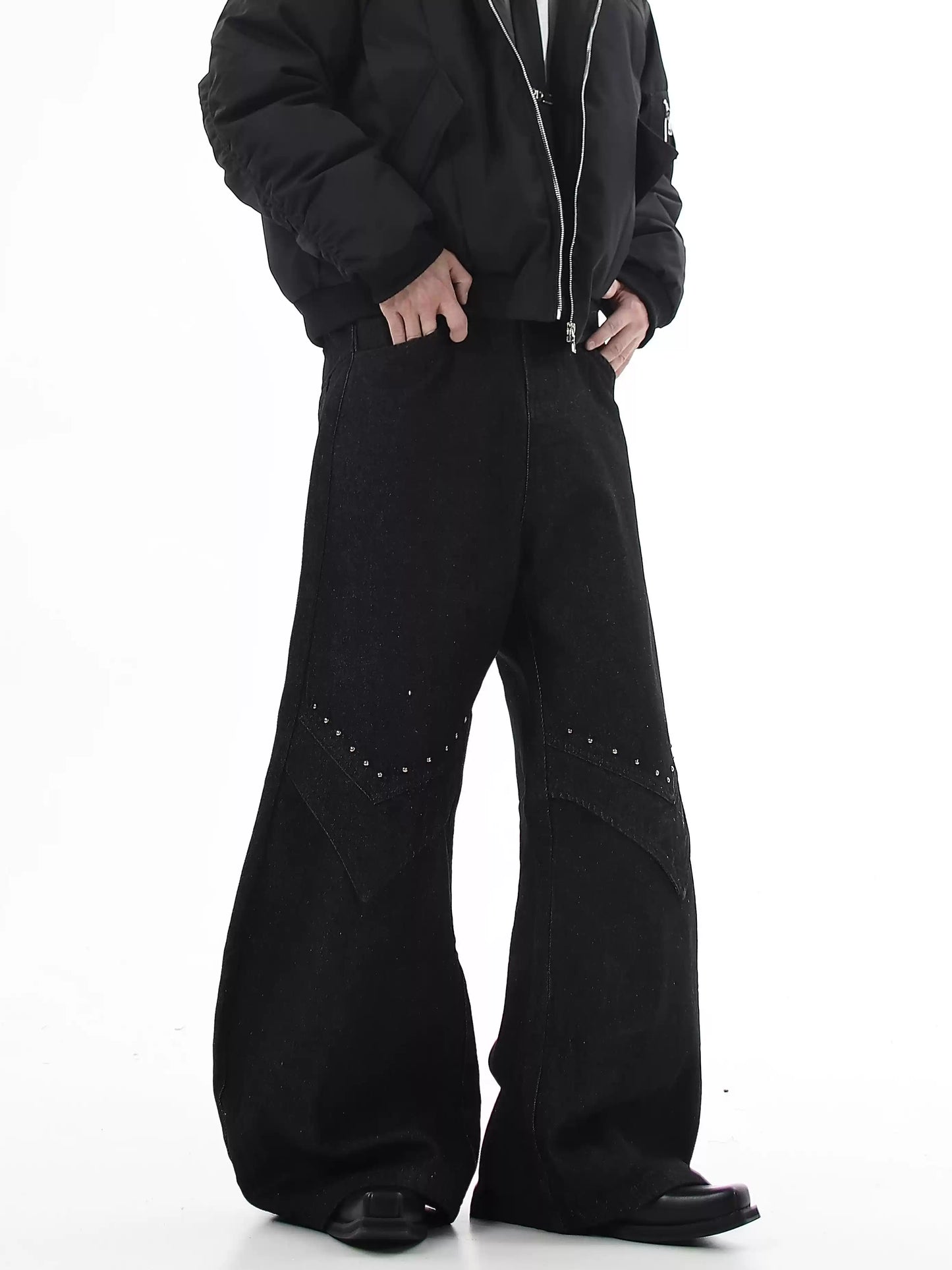 Scimitar Pants - Rivet Loose-Leaf Deconstructed Raw Denim Curved Blade