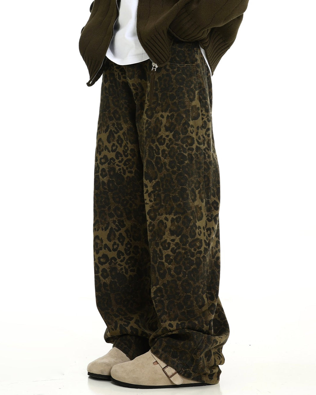 Leopard Print Cargo Pants