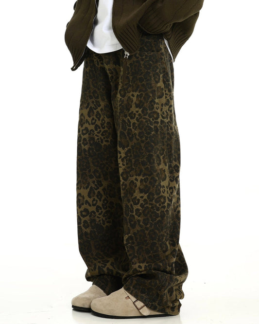 Leopard Print Cargo Pants