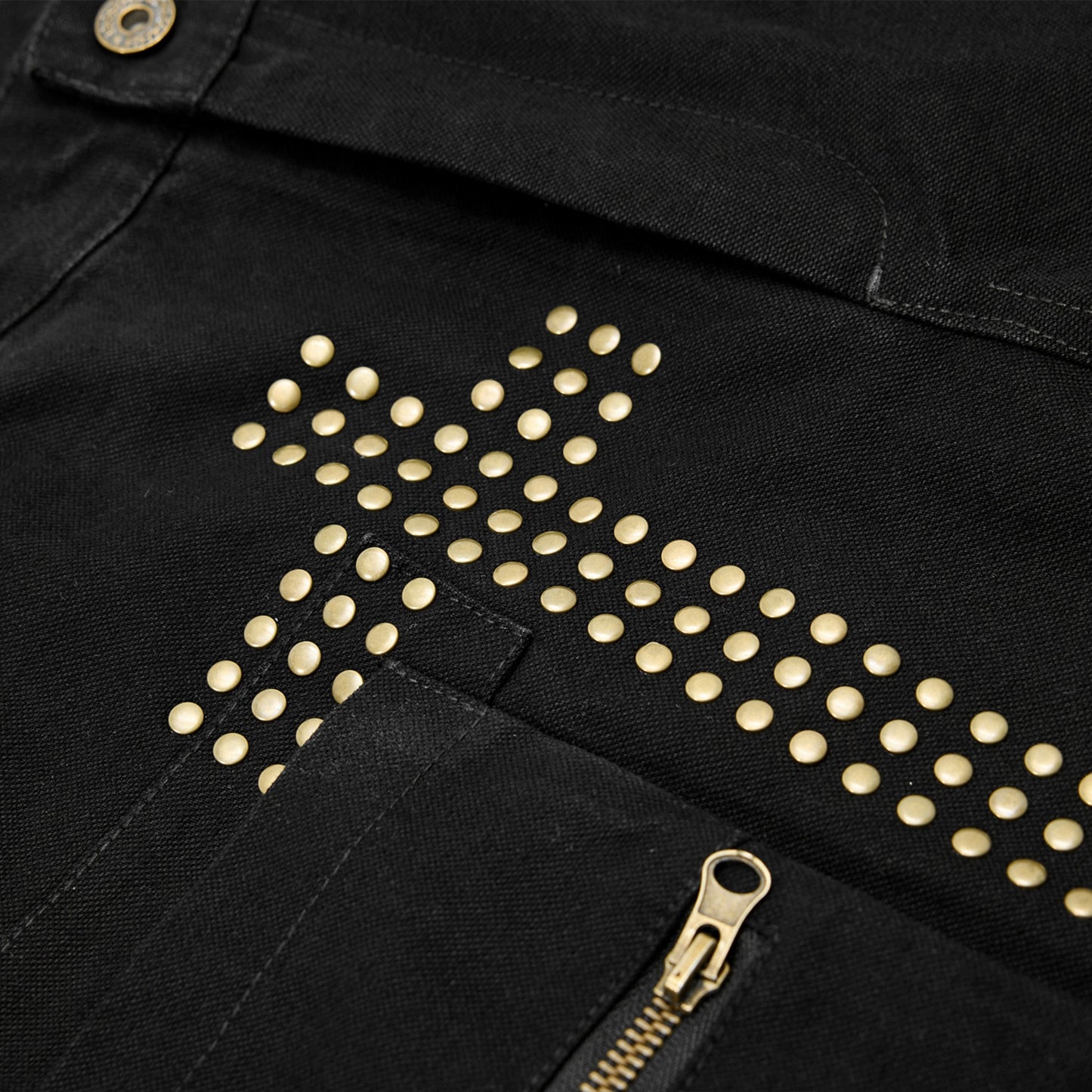 Cross Rivet Zip Cargo Pants