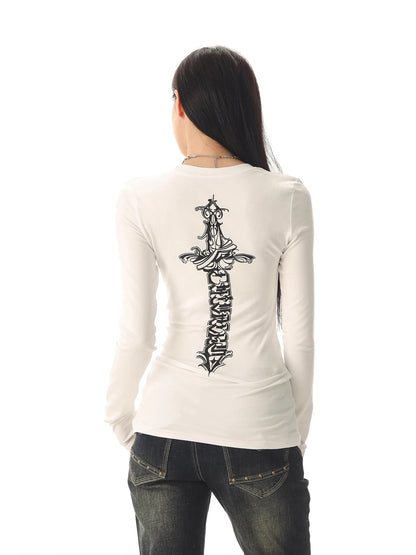 Cross Back Slim V-Neck
