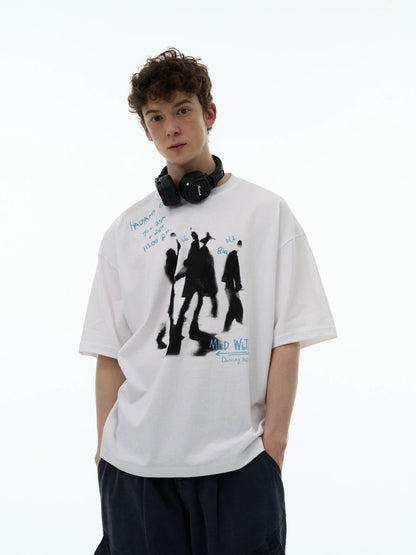 Retro Personality Portrait Pattern Tee