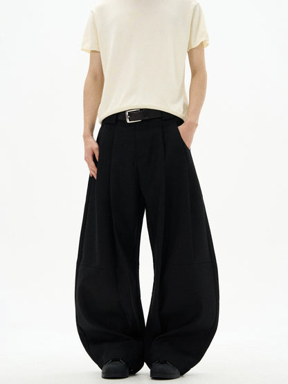 Double Pleat Deconstruction Scimitar Trousers