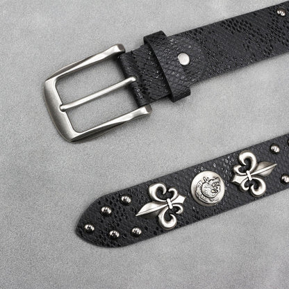 Snakeskin Studded Belt