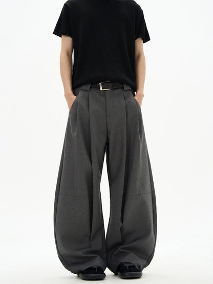 Double Pleat Deconstruction Scimitar Trousers