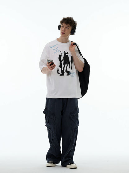 Retro Personality Portrait Pattern Tee