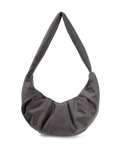Imitation Sheepskin Croissant Bag