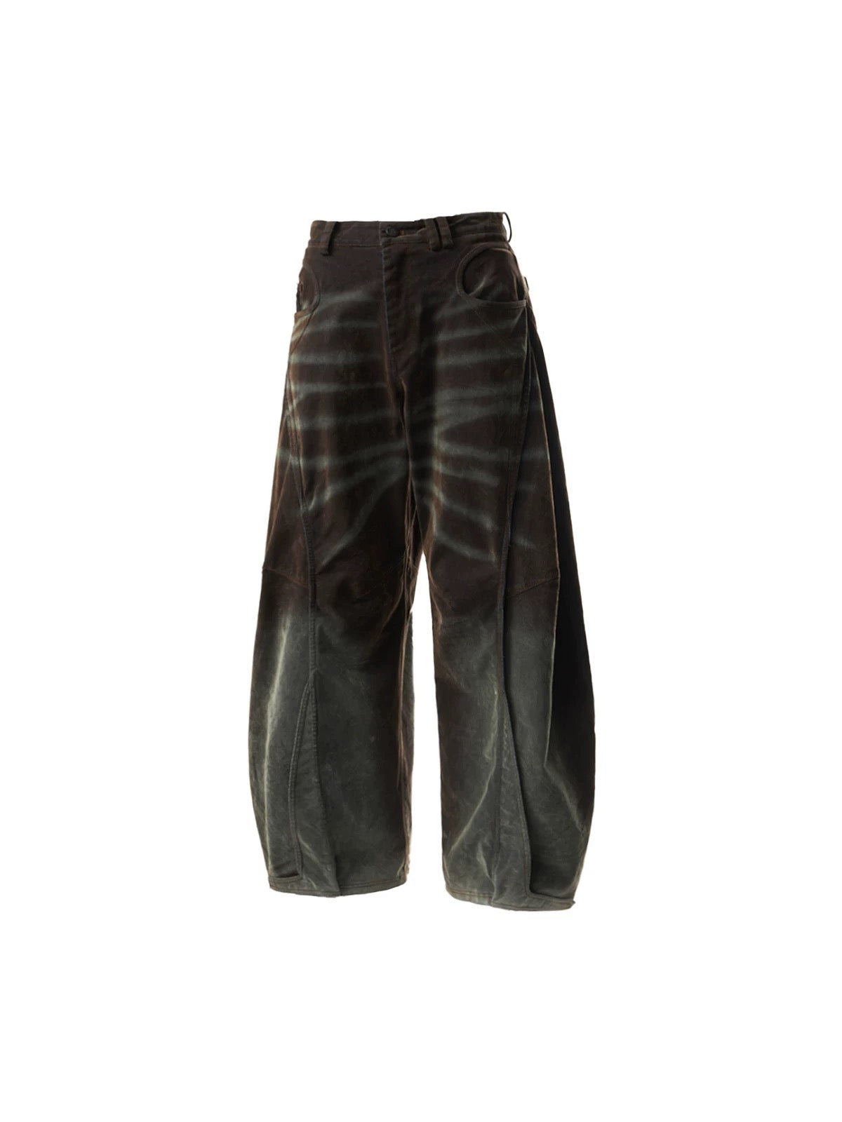 EMOBROTHER* Spray Brown Flocked Shiny Jeans