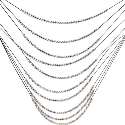 Silver Faux Pearl Multi-Layered