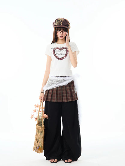 Retro Silhouette Design Scimitar Jeans