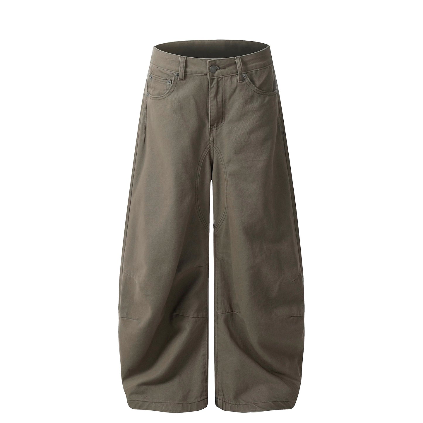 Retro Silhouette Design Scimitar Jeans