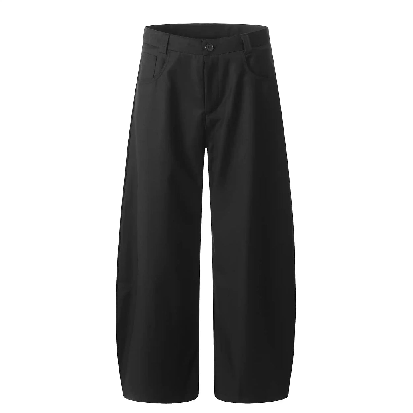 Draped Black Scimitar Trousers