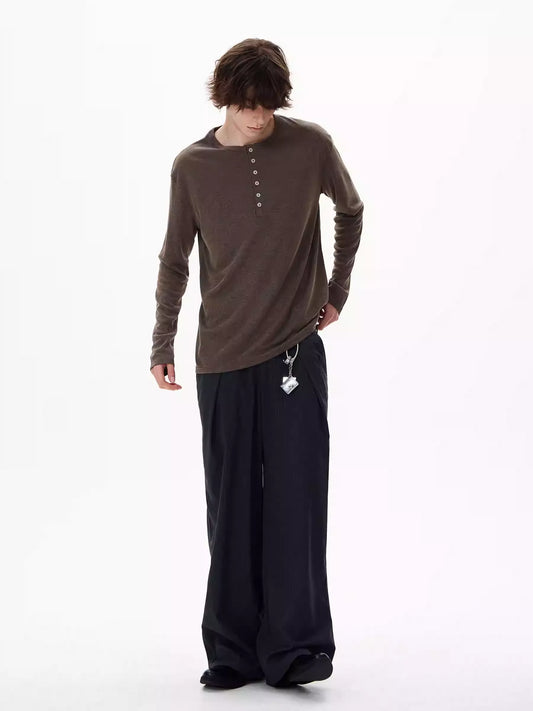 The Draped Pinstripe Pleated Trousers