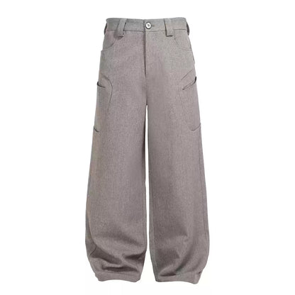 Oblique Pocket Two-Color Trousers