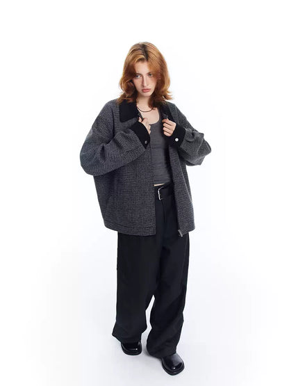 Early Spring Wool Jacket Retro Neutral Style