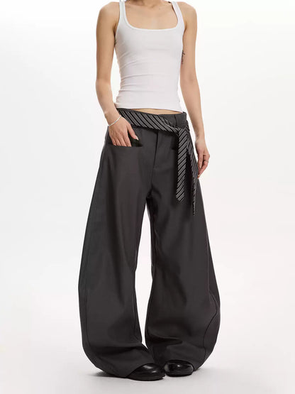 Retro Niche High-End Scimitar Drape Trousers