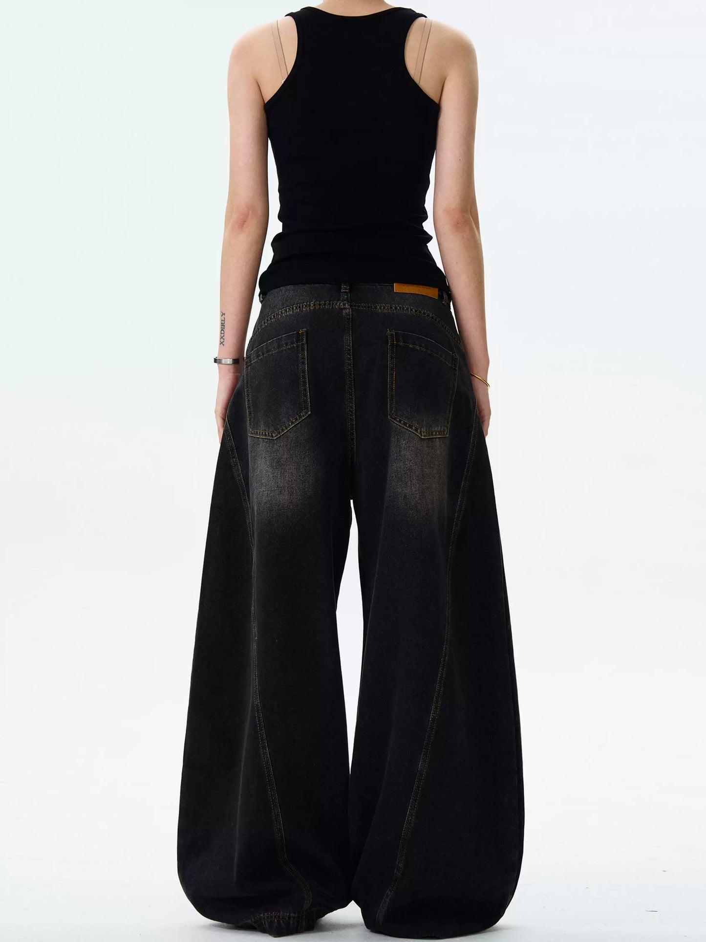 Retro Cat Whisker Scimitar Jeans