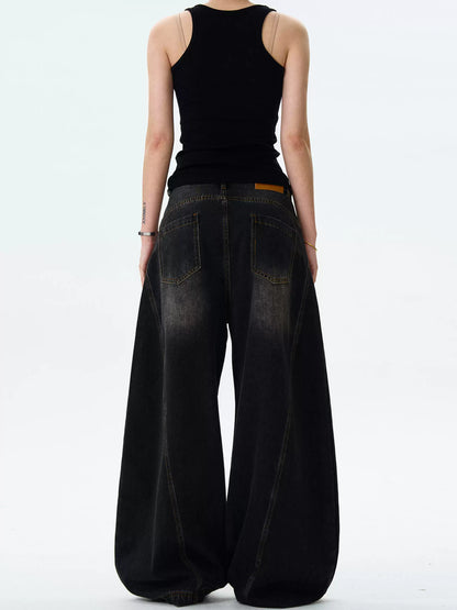 Retro Cat Whisker Scimitar Jeans