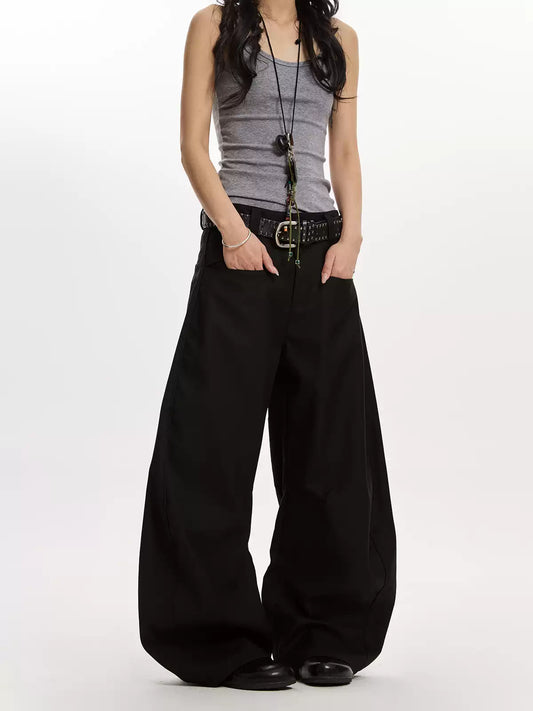 Retro Niche High-End Scimitar Drape Trousers