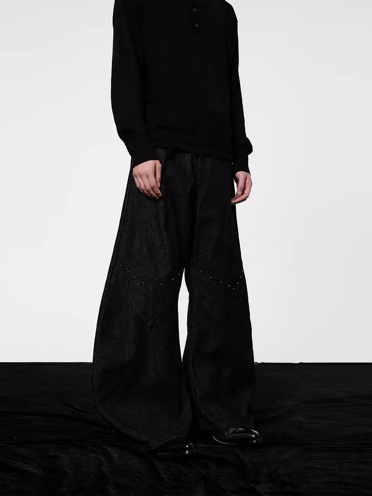 Scimitar Pants - Rivet Loose-Leaf Deconstructed Raw Denim Curved Blade
