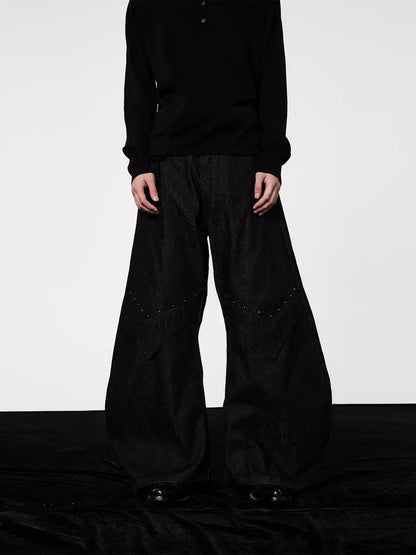 Scimitar Pants - Rivet Loose-Leaf Deconstructed Raw Denim Curved Blade