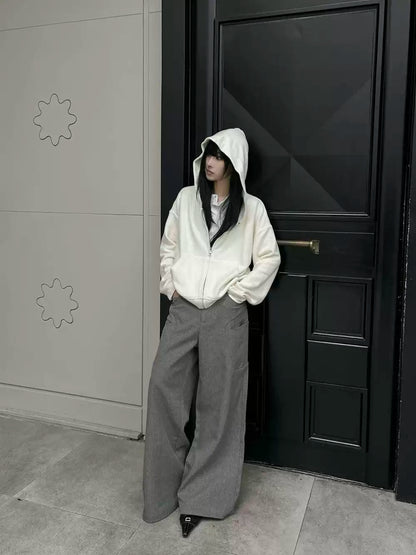 Oblique Pocket Two-Color Trousers