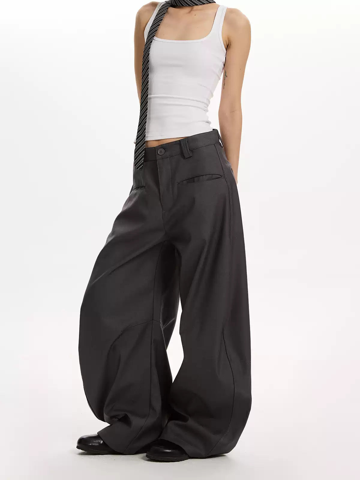 Retro Niche High-End Scimitar Drape Trousers