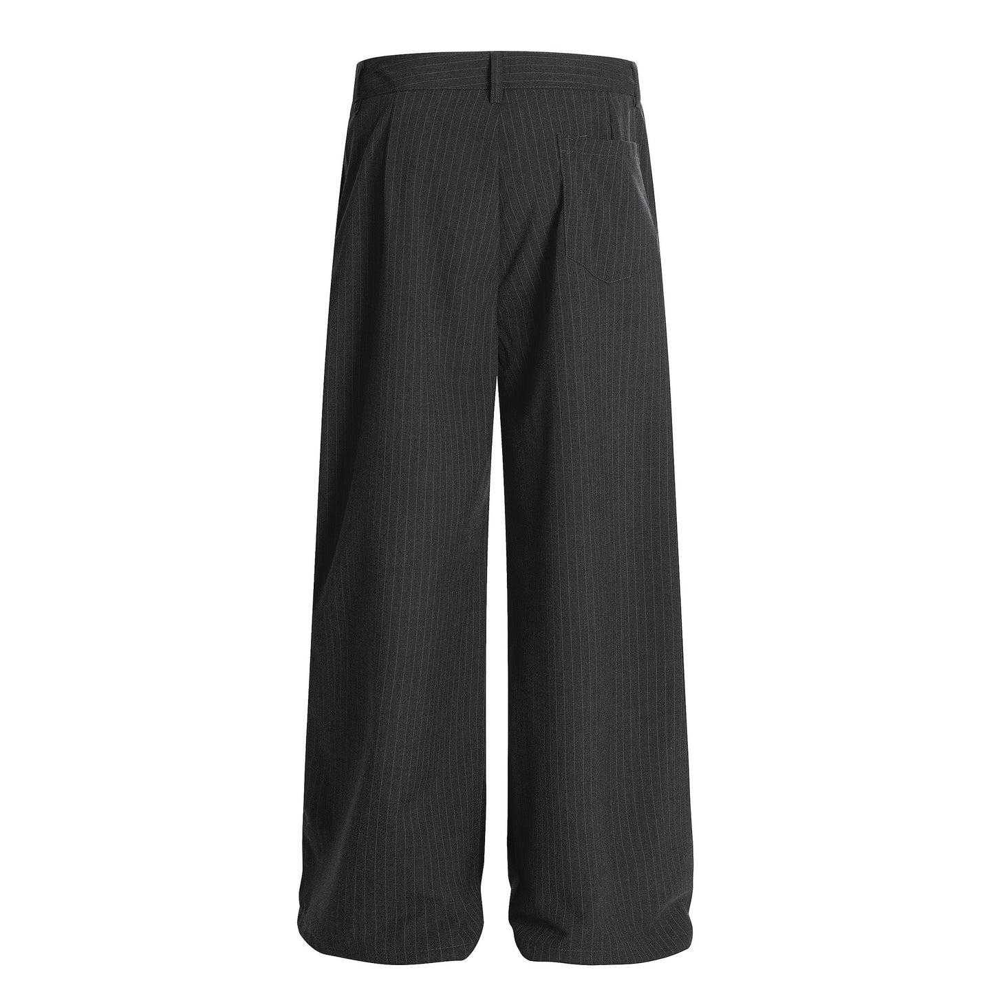 The Draped Pinstripe Pleated Trousers