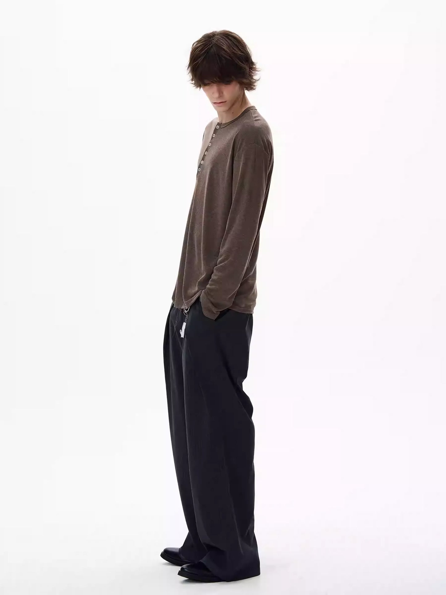 The Draped Pinstripe Pleated Trousers