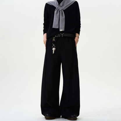 Drape Double Pleat Casual Trousers