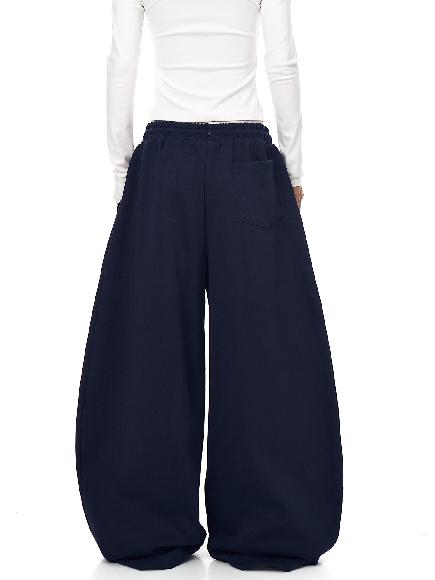 American Street Style Heart Patch Embroidery Scimitar Sweatpants